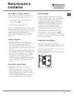 Предварительный просмотр 47 страницы Hotpoint Ariston BMBL 1825 F/HA Operating Instructions Manual