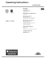 Предварительный просмотр 9 страницы Hotpoint Ariston BMTM 1711 HA Operating Instructions Manual