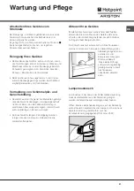 Предварительный просмотр 21 страницы Hotpoint Ariston BS 2321 V Operating Instructions Manual