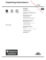 Предварительный просмотр 1 страницы Hotpoint Ariston BSZ 1632 Operating Instructions Manual