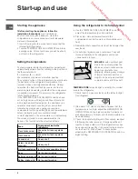 Предварительный просмотр 4 страницы Hotpoint Ariston BSZ 1632 Operating Instructions Manual