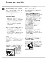 Предварительный просмотр 6 страницы Hotpoint Ariston BSZ 3021 V TK Operating Instructions Manual