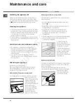 Preview for 16 page of Hotpoint Ariston BSZ 30210 V TK Operating Instructions Manual