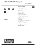 Предварительный просмотр 31 страницы Hotpoint Ariston BSZ 3032 V Operating Instructions Manual