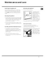 Предварительный просмотр 13 страницы Hotpoint Ariston BTS 16 SERIES Operating Instructions Manual