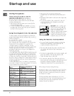 Preview for 12 page of Hotpoint Ariston BTSZ 1631/HA Operating Instructions Manual