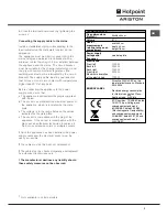 Preview for 3 page of Hotpoint Ariston C 30 N1 R /HA Operating Instructions Manual