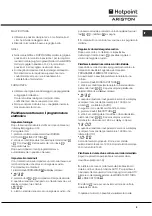 Предварительный просмотр 9 страницы Hotpoint Ariston C35SP6R/HA Operating Instructions Manual