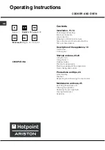 Предварительный просмотр 14 страницы Hotpoint Ariston C35SP6R/HA Operating Instructions Manual