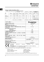 Preview for 54 page of Hotpoint Ariston C35SP6R/HA Operating Instructions Manual