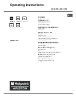 Hotpoint Ariston C3VP6R /HA Operating Instructions Manual preview