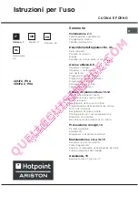 Предварительный просмотр 1 страницы Hotpoint Ariston CE6IFA F Operating Instructions Manual