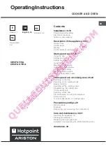 Предварительный просмотр 17 страницы Hotpoint Ariston CE6IFA F Operating Instructions Manual