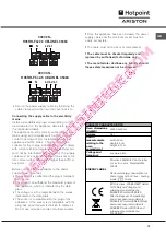 Предварительный просмотр 19 страницы Hotpoint Ariston CE6IFA F Operating Instructions Manual