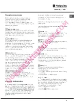 Предварительный просмотр 23 страницы Hotpoint Ariston CE6IFA F Operating Instructions Manual