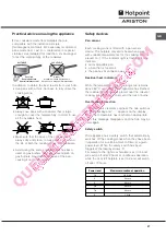 Предварительный просмотр 27 страницы Hotpoint Ariston CE6IFA F Operating Instructions Manual