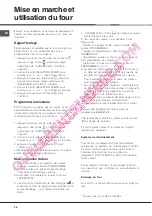 Предварительный просмотр 38 страницы Hotpoint Ariston CE6IFA F Operating Instructions Manual