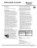 Preview for 45 page of Hotpoint Ariston CE6VM3 HA Operating Instructions Manual