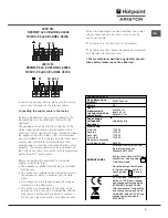 Предварительный просмотр 3 страницы Hotpoint Ariston CE6VP5 CR/HA Operating Instructions Manual