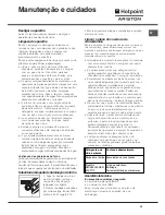 Предварительный просмотр 33 страницы Hotpoint Ariston CE6VP5 CR/HA Operating Instructions Manual