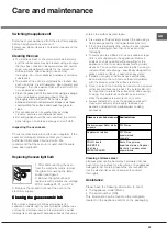 Предварительный просмотр 23 страницы Hotpoint Ariston CI 3V P67 HA Operating Instructions Manual