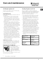 Preview for 25 page of Hotpoint Ariston CI 6V E9 R/HA Operating Instructions Manual