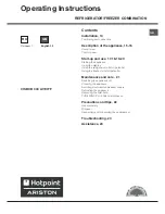 Preview for 13 page of Hotpoint Ariston CIS BCB 333 AVEI FF Operating Instructions Manual