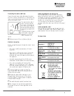 Preview for 3 page of Hotpoint Ariston CIS LI 460 A Instruction Booklet