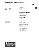 Предварительный просмотр 1 страницы Hotpoint Ariston CISHB 10 A.1 Operating Instructions Manual