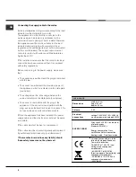 Предварительный просмотр 4 страницы Hotpoint Ariston CISHB 10 A.1 Operating Instructions Manual