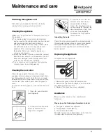 Предварительный просмотр 11 страницы Hotpoint Ariston CISHB 10 A.1 Operating Instructions Manual