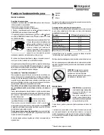 Предварительный просмотр 47 страницы Hotpoint Ariston CP 87SEA /HA S Operating Instructions Manual