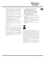 Preview for 3 page of Hotpoint Ariston CP9VP6 DE/HA Operating Instructions Manual