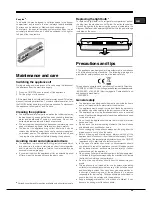 Предварительный просмотр 23 страницы Hotpoint Ariston EBD series Operating Instructions Manual