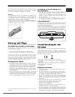 Предварительный просмотр 31 страницы Hotpoint Ariston EBD series Operating Instructions Manual