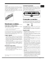 Предварительный просмотр 43 страницы Hotpoint Ariston EBD series Operating Instructions Manual