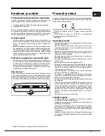 Предварительный просмотр 51 страницы Hotpoint Ariston EBD series Operating Instructions Manual