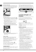 Предварительный просмотр 34 страницы Hotpoint Ariston EBL 18 V Series Operating Instructions Manual