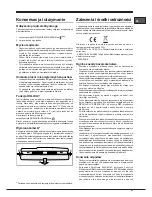 Предварительный просмотр 47 страницы Hotpoint Ariston EBL 18xxx O3 F Operating Instructions Manual