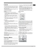 Предварительный просмотр 49 страницы Hotpoint Ariston EBL 18xxx O3 F Operating Instructions Manual