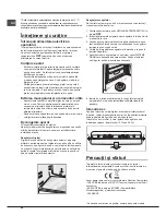 Preview for 50 page of Hotpoint Ariston EBM 17 series Operating Instructions Manual