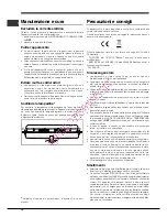 Предварительный просмотр 14 страницы Hotpoint Ariston EBM18210F Operating Instructions Manual