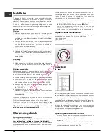 Предварительный просмотр 28 страницы Hotpoint Ariston EBM18210F Operating Instructions Manual