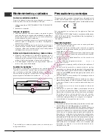 Предварительный просмотр 34 страницы Hotpoint Ariston EBM18210F Operating Instructions Manual