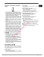 Предварительный просмотр 47 страницы Hotpoint Ariston EBM18210F Operating Instructions Manual