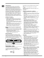 Предварительный просмотр 62 страницы Hotpoint Ariston EBY 18xxx F Operating Instructions Manual