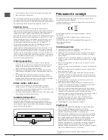 Предварительный просмотр 22 страницы Hotpoint Ariston EBYH 18xxx F Operating Instructions Manual