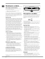 Предварительный просмотр 46 страницы Hotpoint Ariston EBYH 18xxx F Operating Instructions Manual