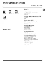 Preview for 1 page of Hotpoint Ariston ECO8D 1492 Instructions For Use Manual