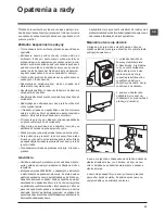 Предварительный просмотр 33 страницы Hotpoint Ariston ECOSF 129 Instructions For Use Manual